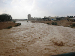 Flooded Beersheva watercourse