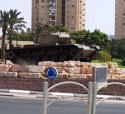 Tank in traffic circle