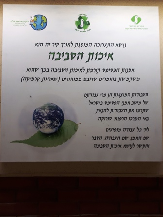 Ecological art exhibit at Soroka